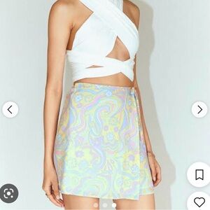NWT Princess Polly Printed Wrap Skirt